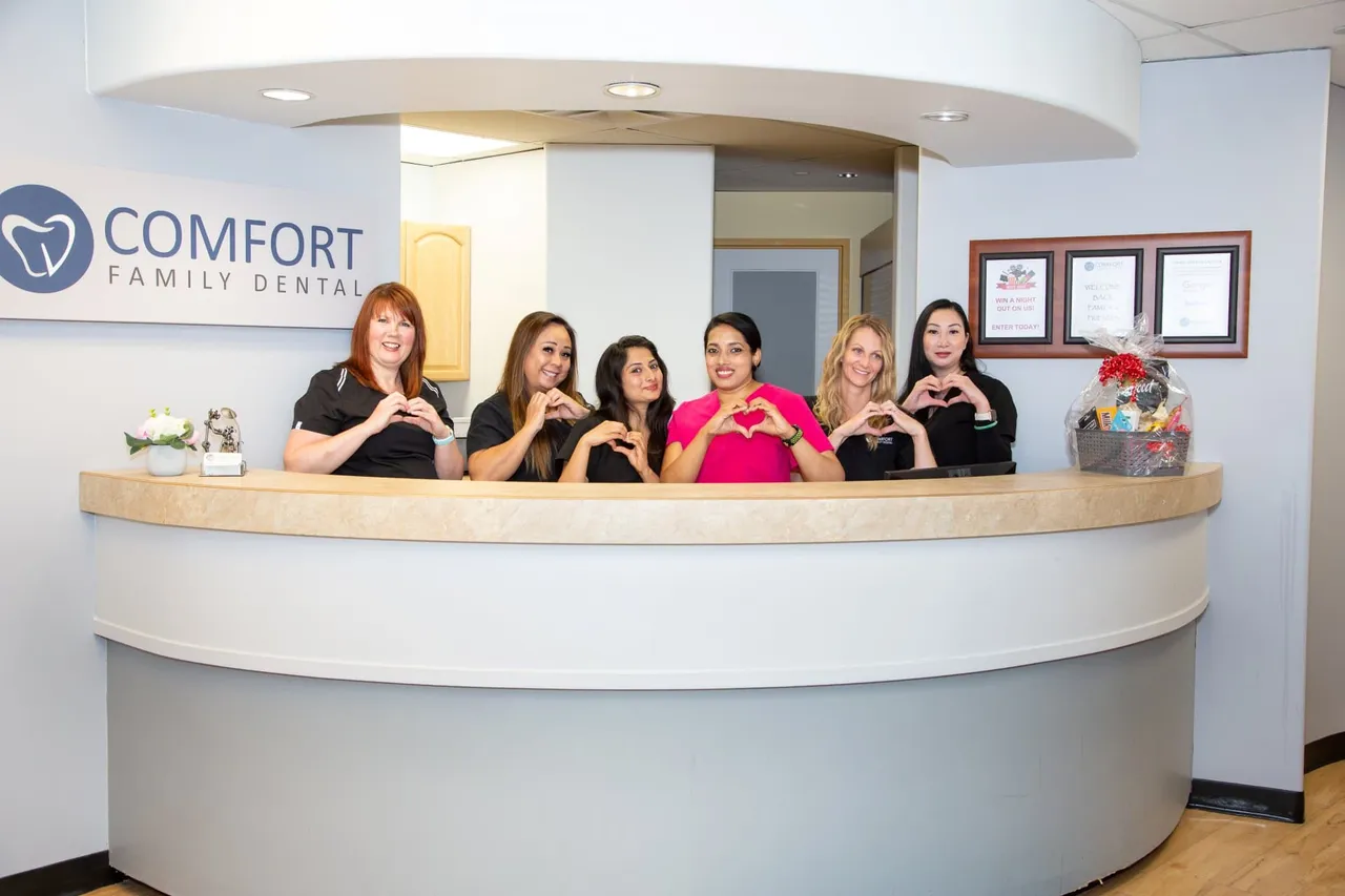 Our front desk team at Comfort Family Dental